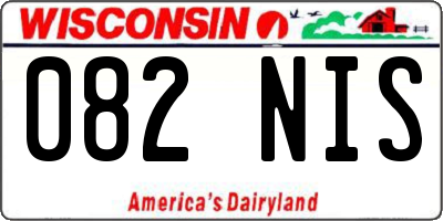WI license plate 082NIS