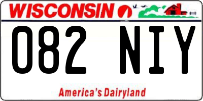 WI license plate 082NIY