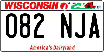 WI license plate 082NJA