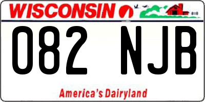WI license plate 082NJB