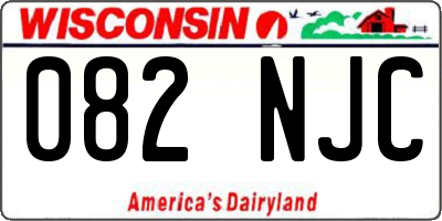 WI license plate 082NJC