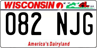 WI license plate 082NJG