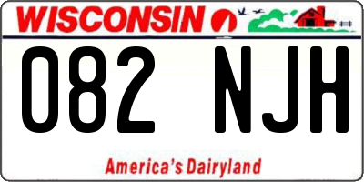 WI license plate 082NJH