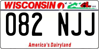 WI license plate 082NJJ