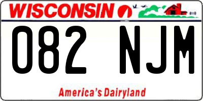 WI license plate 082NJM