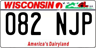 WI license plate 082NJP