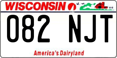 WI license plate 082NJT