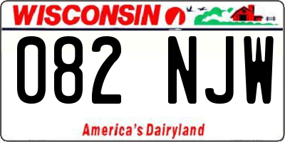 WI license plate 082NJW