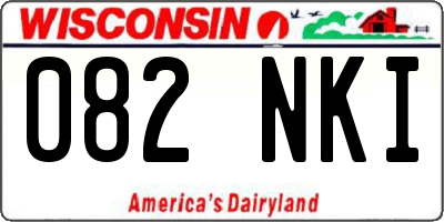 WI license plate 082NKI