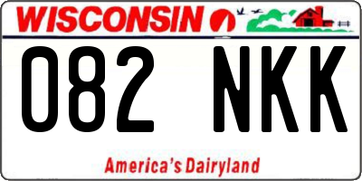 WI license plate 082NKK