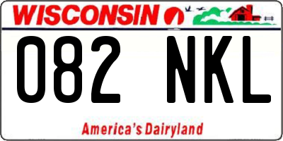 WI license plate 082NKL