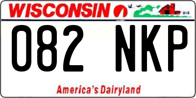 WI license plate 082NKP