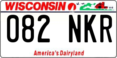 WI license plate 082NKR