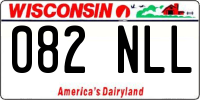 WI license plate 082NLL