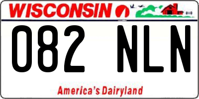 WI license plate 082NLN