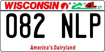 WI license plate 082NLP