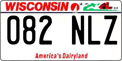 WI license plate 082NLZ