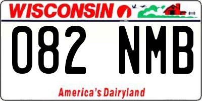 WI license plate 082NMB