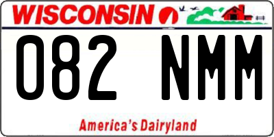 WI license plate 082NMM