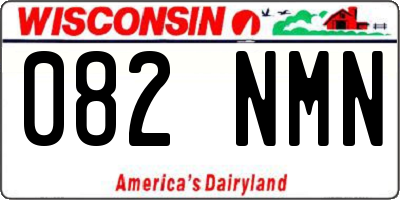 WI license plate 082NMN