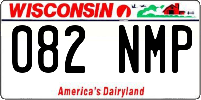 WI license plate 082NMP