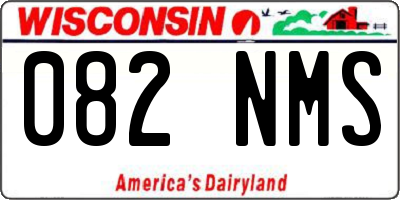 WI license plate 082NMS