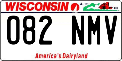 WI license plate 082NMV