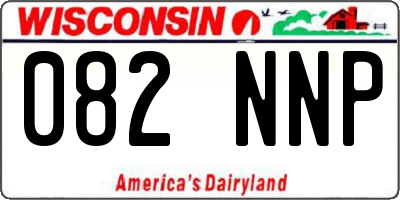 WI license plate 082NNP