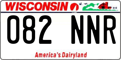 WI license plate 082NNR