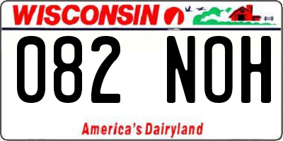 WI license plate 082NOH