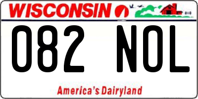 WI license plate 082NOL