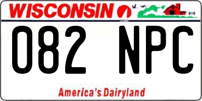 WI license plate 082NPC