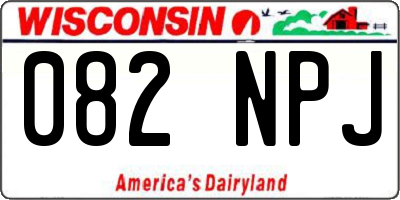 WI license plate 082NPJ