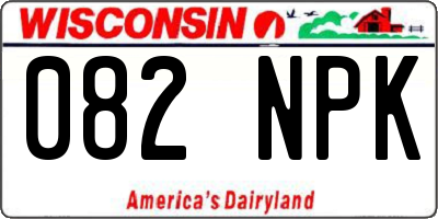 WI license plate 082NPK