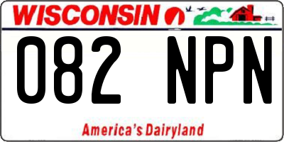 WI license plate 082NPN