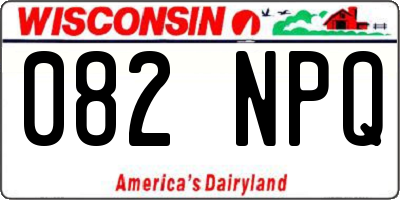 WI license plate 082NPQ