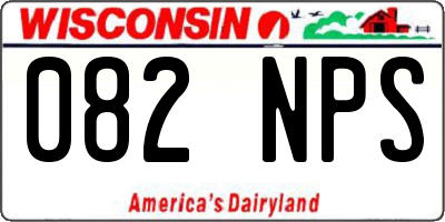 WI license plate 082NPS