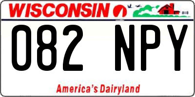WI license plate 082NPY