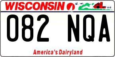 WI license plate 082NQA