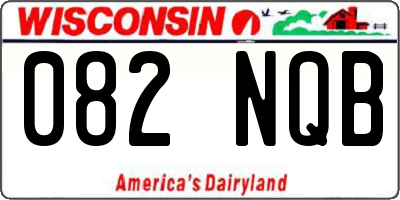 WI license plate 082NQB