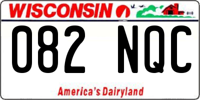 WI license plate 082NQC