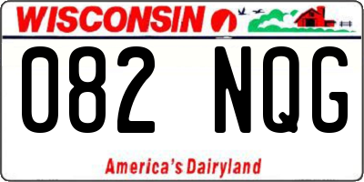 WI license plate 082NQG