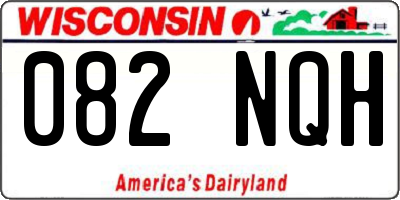 WI license plate 082NQH