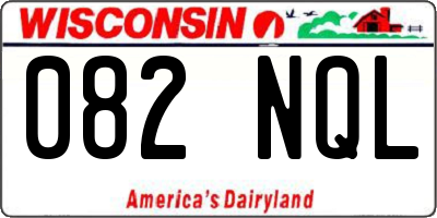 WI license plate 082NQL