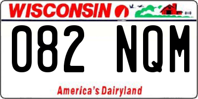 WI license plate 082NQM
