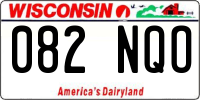 WI license plate 082NQO