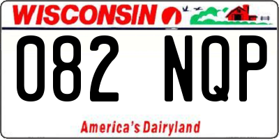 WI license plate 082NQP