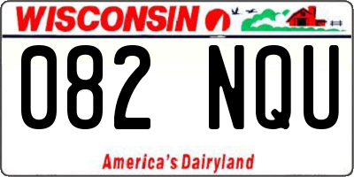 WI license plate 082NQU