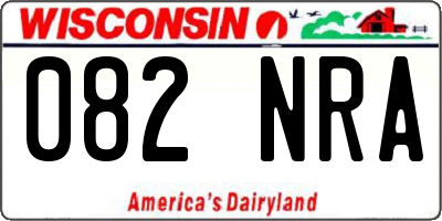 WI license plate 082NRA