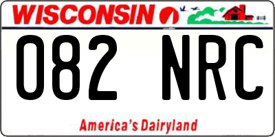 WI license plate 082NRC